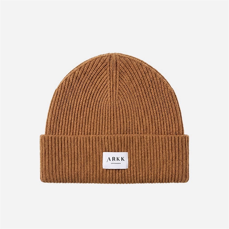 ARKK Copenhagen Signature Cuffed Beanie Tan