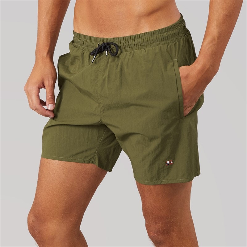 Napapijri Mens Haldane Swim Shorts Dark Olive