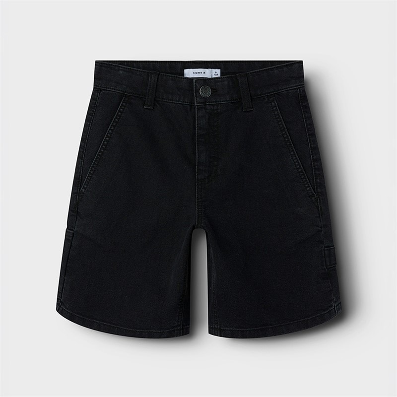 Name It Boys Pryan Carpenter Denim Shorts Black Denim