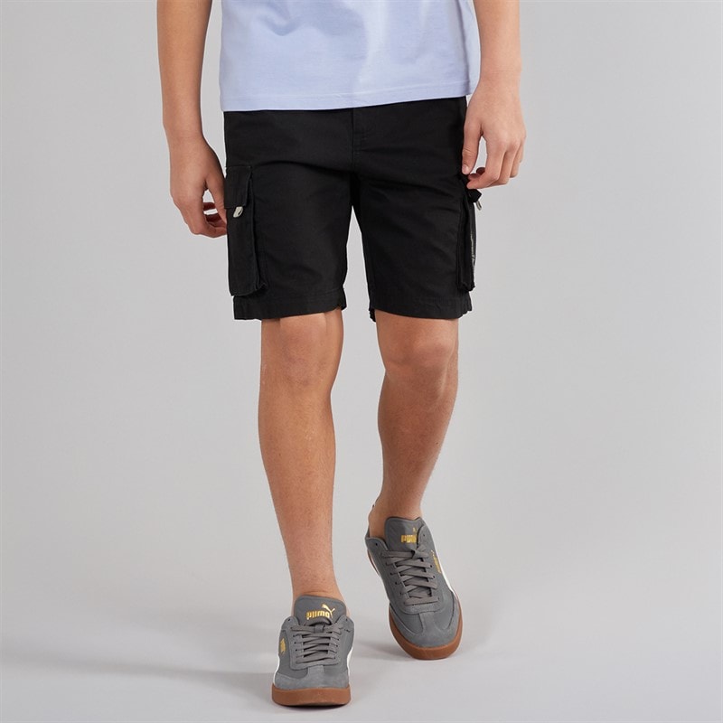 French Connection Boys Vault Cargo Shorts Black