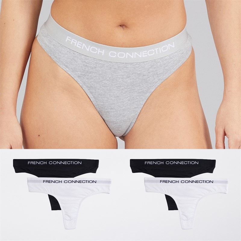 French Connection Womens Five Pack Thongs Multi 1