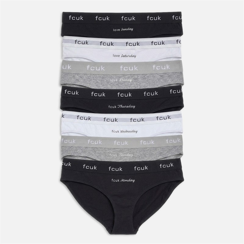 French Connection Womens Seven Pack Briefs Fcuk2