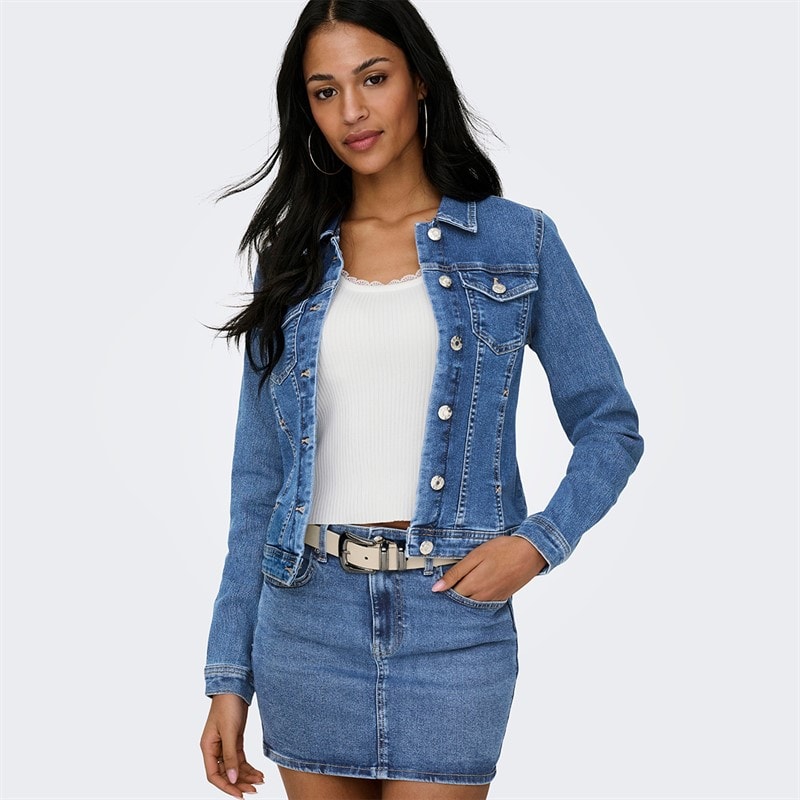 Only Womens Denim Jacket Medium Blue Denim