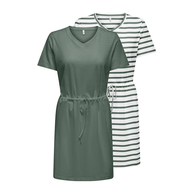 Only Womens Two Pack Jersey Dresses Laurel Wreath
