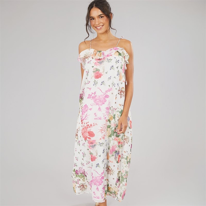 Only Womens Milla Strap Maxi Dress Cloud Dancer