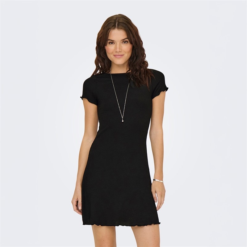 Only Womens Bill Short Sleeve Dress Black