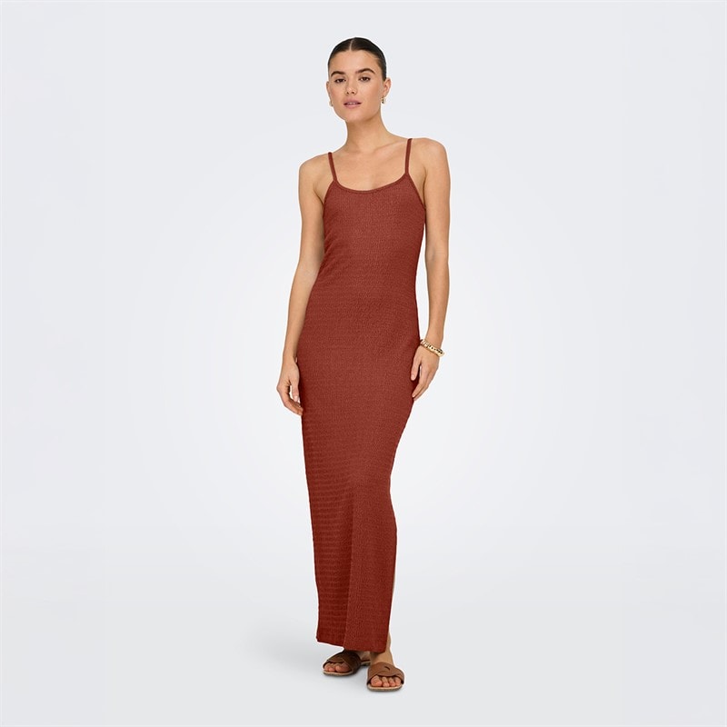 Only Womens Maxi Dress Roasted Russet