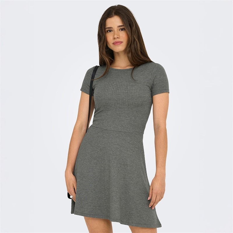 Only Womens Casi Cutline Dress Castor Gray