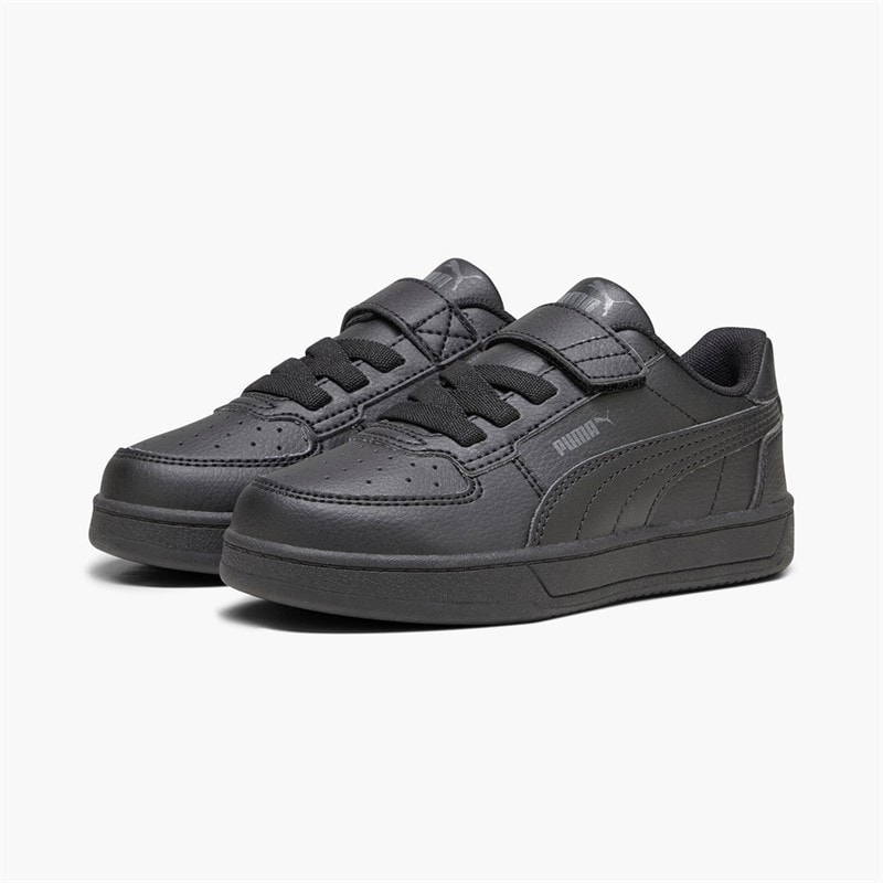 Puma Boys Caven 2.0 Velcro Trainers Black/Dark Grey