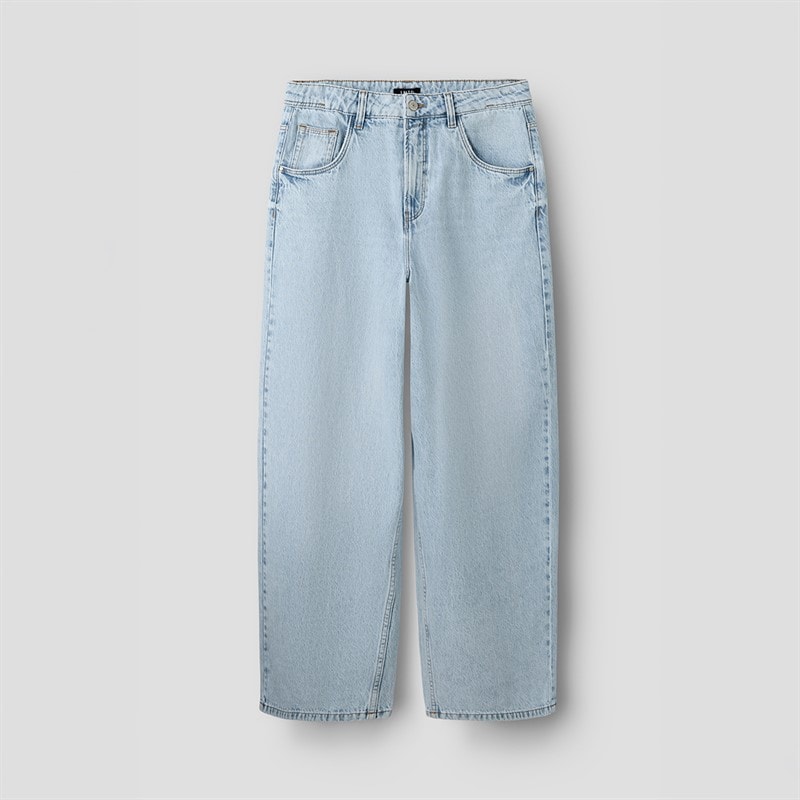 LMTD Boys Birm Skate Loose Fit Jeans Light Blue Bleached Denim