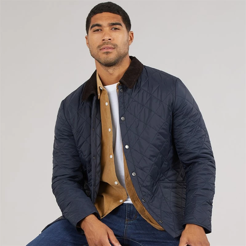 Feraud Mens Midweight Quilted Coat Navy