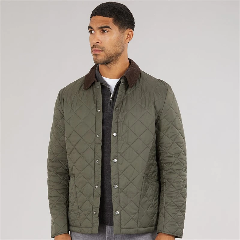 Feraud Mens Midweight Quilted Coat Olive