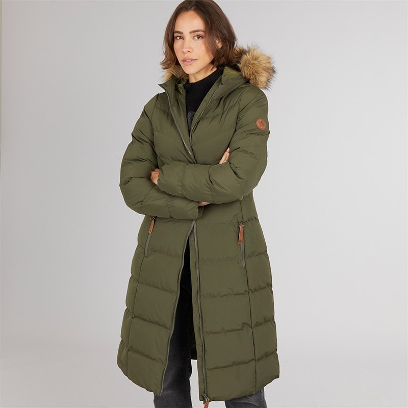 Trespass Womens Audrey Waterproof Padded Hooded Coat Dark Vine