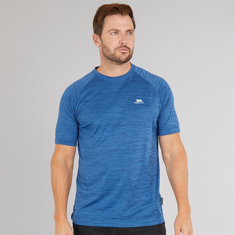 Trespass Mens Leecana Tech T-Shirt Navy Marl