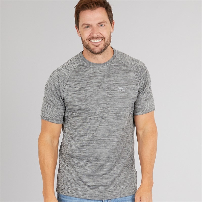 Trespass Mens Leecana Tech T-Shirt Grey Marl