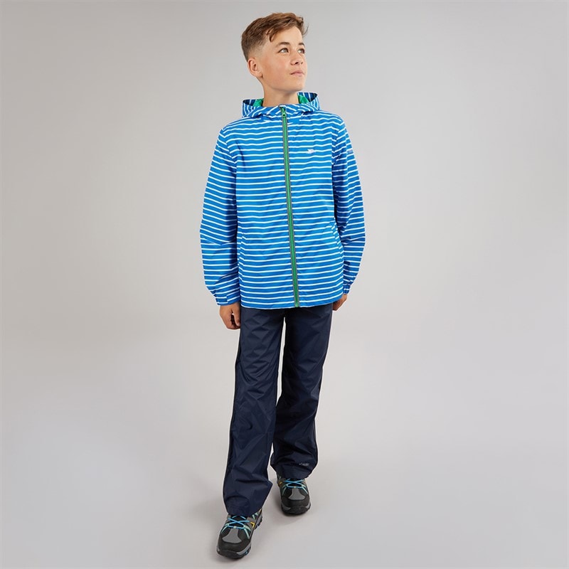 Trespass Boys Kinley Waterproof Jacket And Trousers Set Navy
