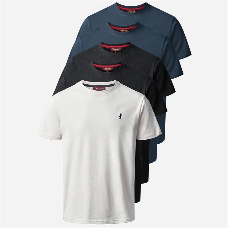 MCS Mens Ohio Five Pack T-Shirts Dark Sapphire/Dark Sapphire/Tapshoe/Tapshoe/White Darksap/Darksap/Taps/Taps/Whi