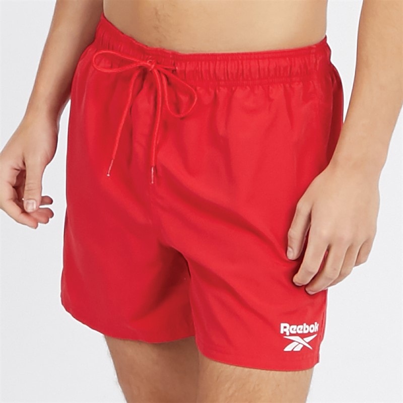 Reebok Mens Yale Swim Shorts Vector Red
