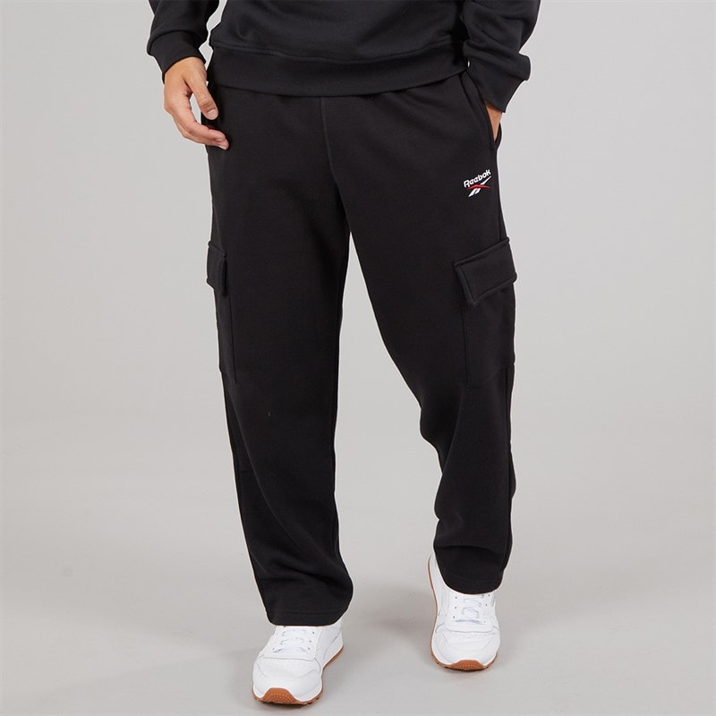 Reebok Mens Reebok Identity Small Logo Cargo Pants Black/White/Vector Red