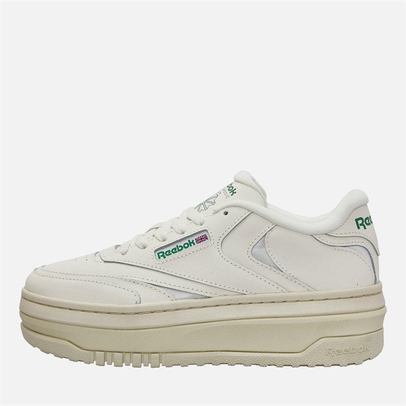 Reebok Club C Extra Trainers Chalk/Chalk/Glen Green