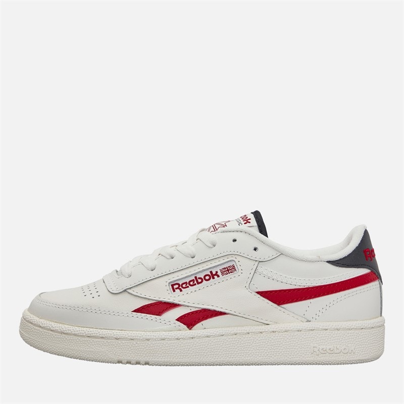 Reebok Mens Club C Revenge Trainers Chalk/Flash Red/Black