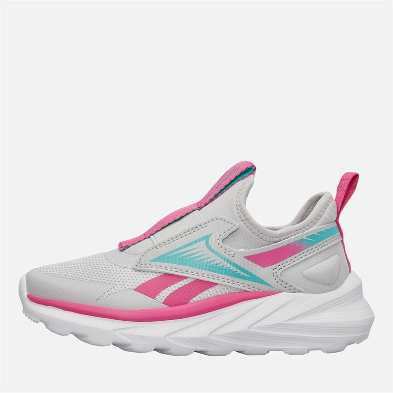 Reebok Girls Lite Spinner Neutral Running Shoes Mist Grey/True Pink/Aqua