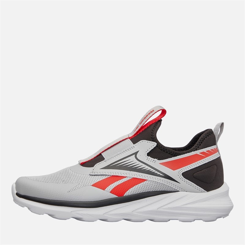 Reebok Junior Boys Lite Spinner Neutral Running Shoes Washed Black/Grey/Energy Red