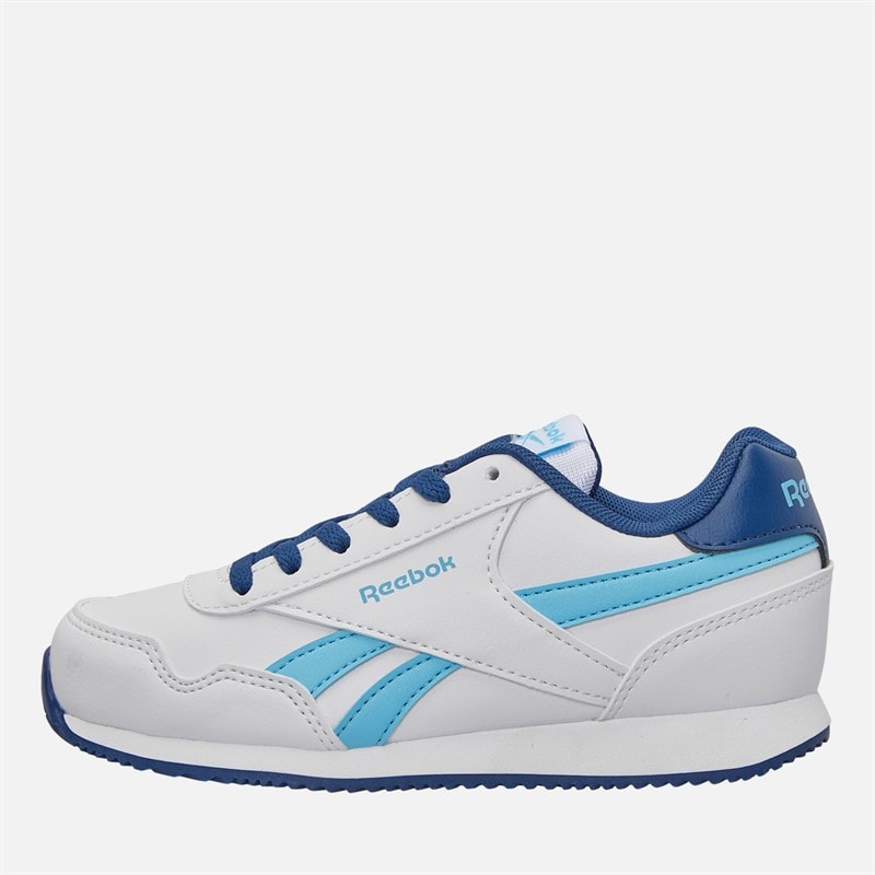 Reebok Junior Boys Royal Classic Jog 3.0 Trainers White/Digitalblue/Batik Blue