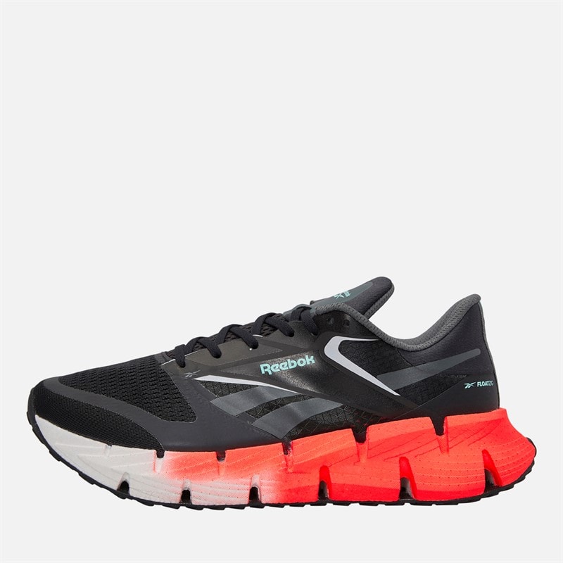 Reebok Mens FloatZig 1 Neutral Running Shoes Black/Grey/White