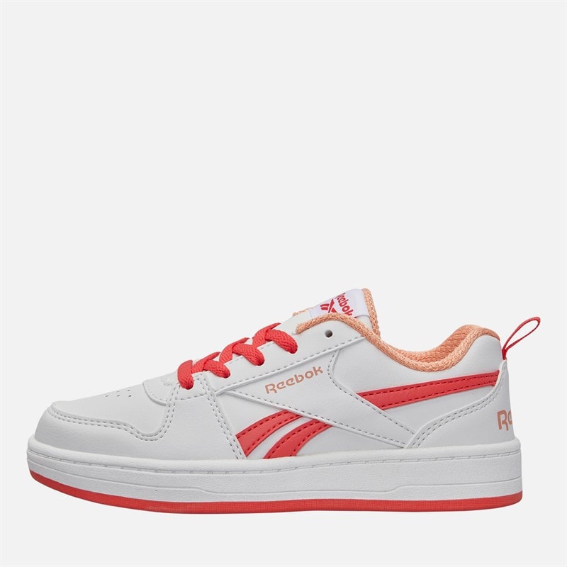 Reebok Girls Royal Prime 2.0 Trainers White/Sunset Coral/Sunkissed Orange