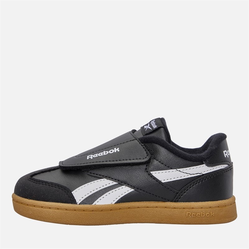 Reebok Infant Smash Edge Hook And Loop Trainers Black/White/Gum