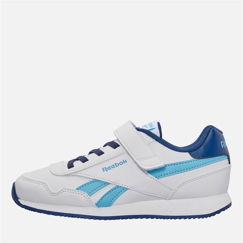 Reebok Boys Royal Jog 3.0 Elastic And Top Strap Trainers White/Digital