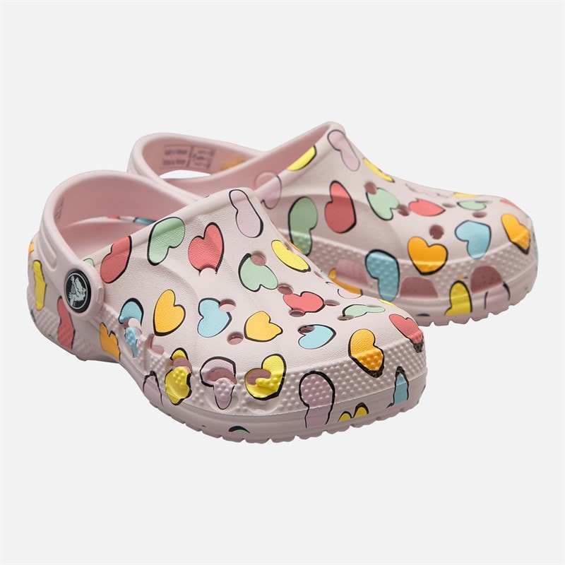 Crocs Girls Baya Seasonal Printed Clogs Barely Pink