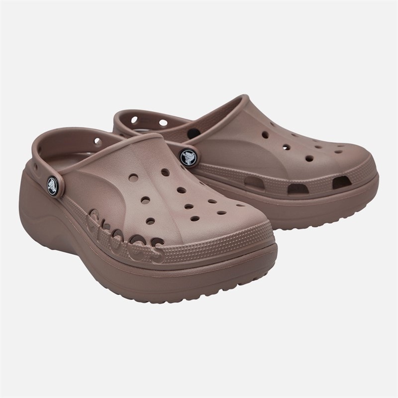 Crocs Womens Baya Platform Clogs Truffle