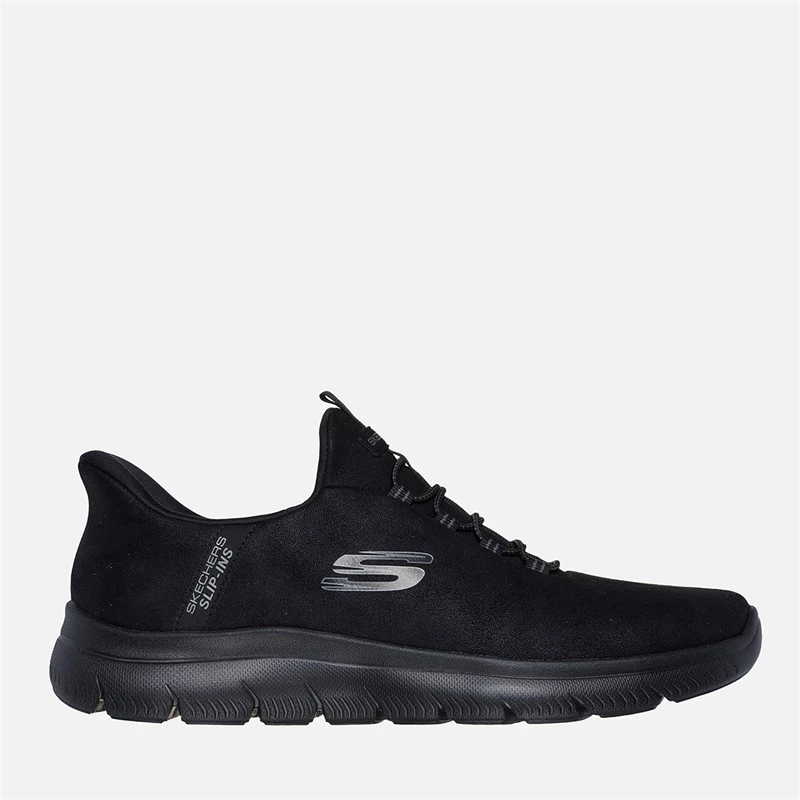 SKECHERS Mens Summits Korlo Slip Ins Sneakers Black