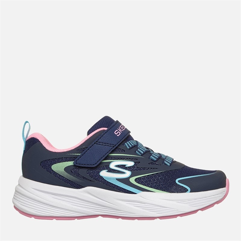 SKECHERS Girls Microspec Tread Hyper Speed Sneakers Navy