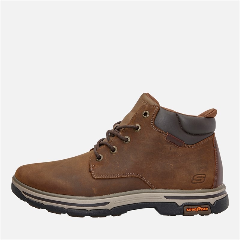 SKECHERS Mens Relaxed Fit Segment 2.0 Brogden Boots Desert Brown