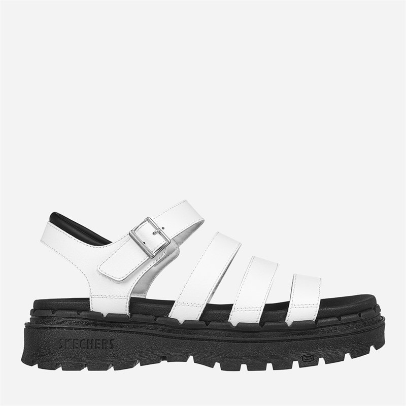 SKECHERS Womens Jammers Poppin Sandals White