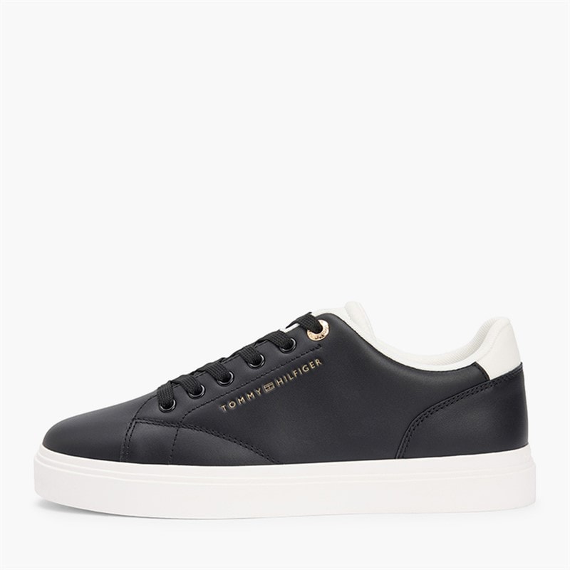 Tommy Hilfiger Womens Feminine Cupsole Trainers Black/Ecru