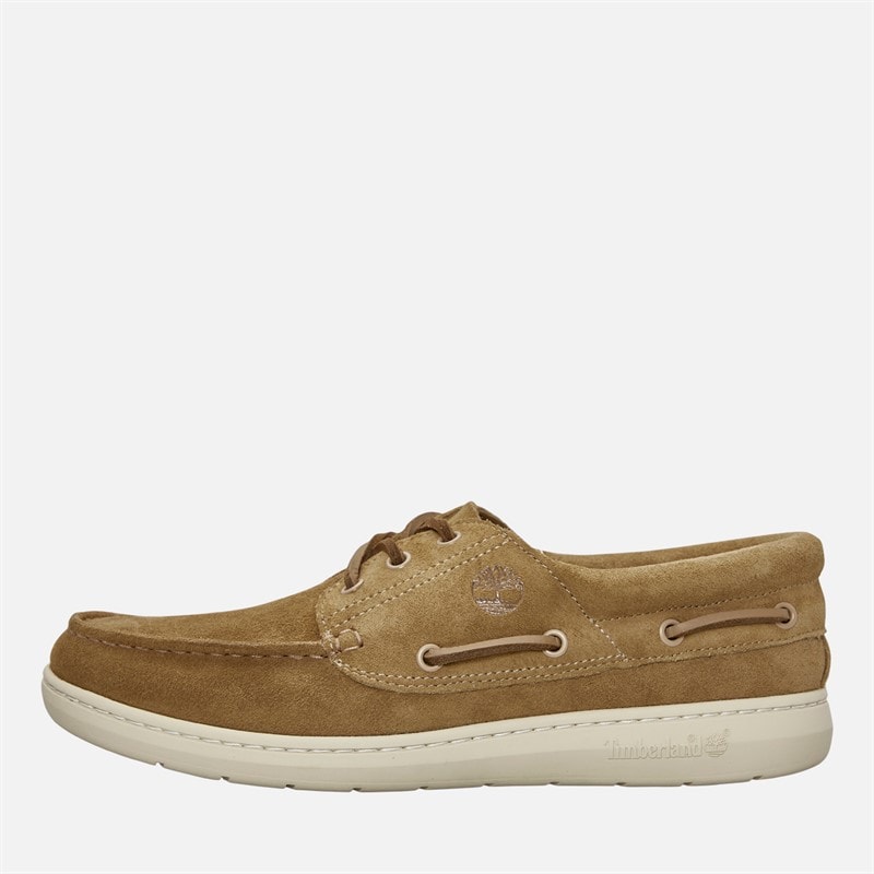Timberland Mens Portofino Pier Boat Shoes Medium Beige Suede