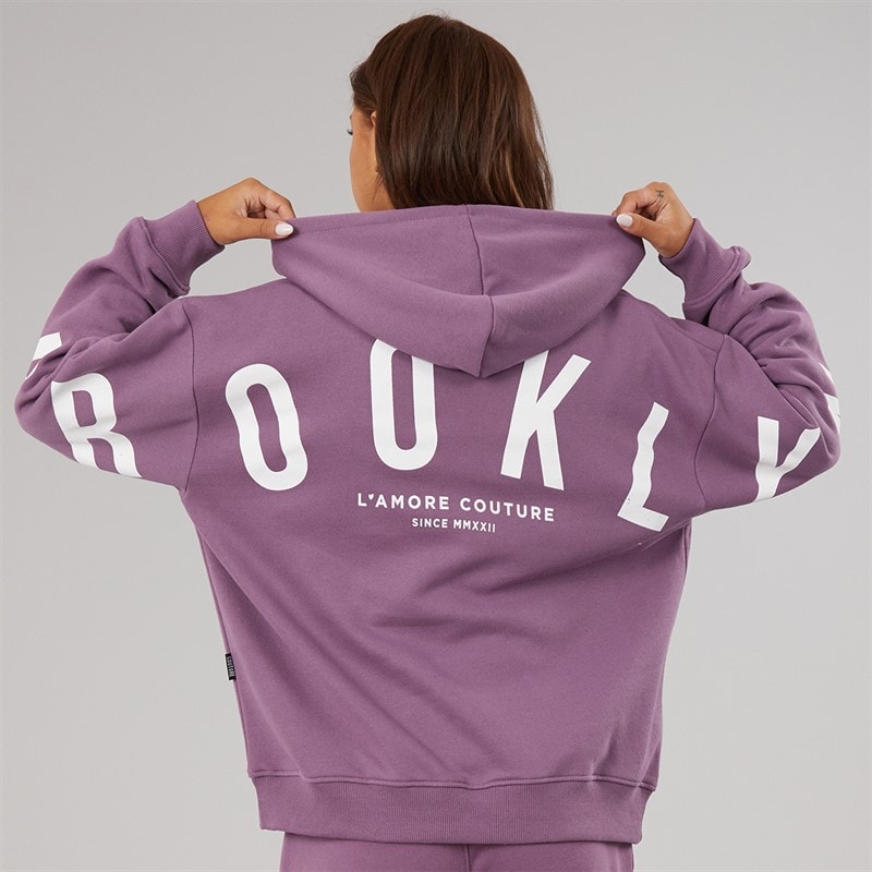L'amore Couture Womens Nerida Hoodie Grape