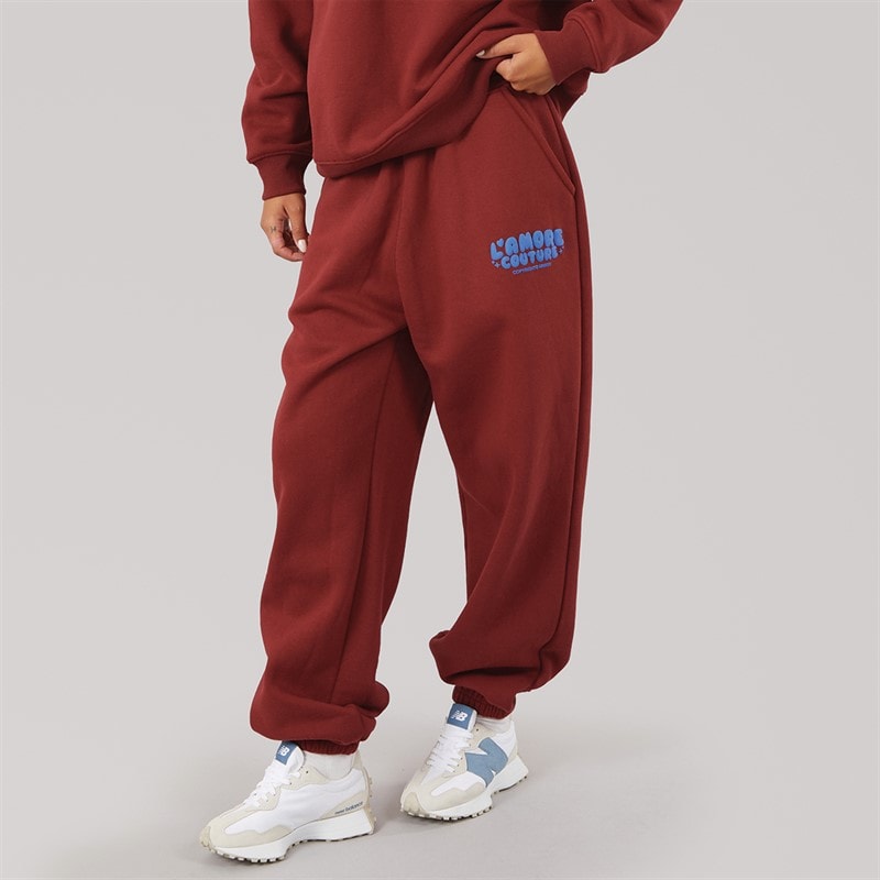 L'amore Couture Womens Chill Joggers Burgundy