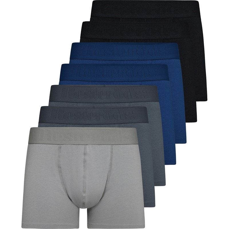 Resteröds Mens Gunnar Cotton Seven Pack Boxers Multicolour