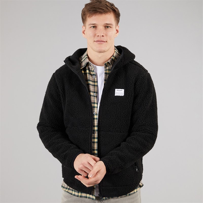 Resteröds Mens Fleece Hoodie Jacket Black