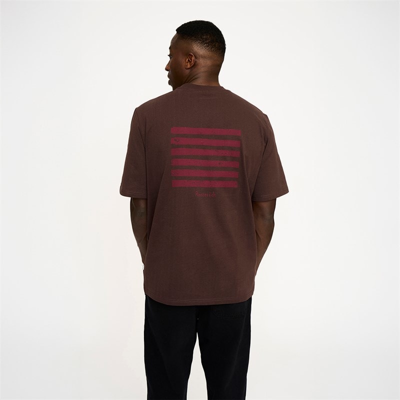 Resteröds Mens Tas Print T-Shirt Brown