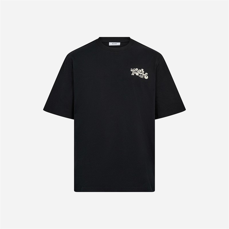 Resteröds Mens Tas Chest Print T-Shirt Black