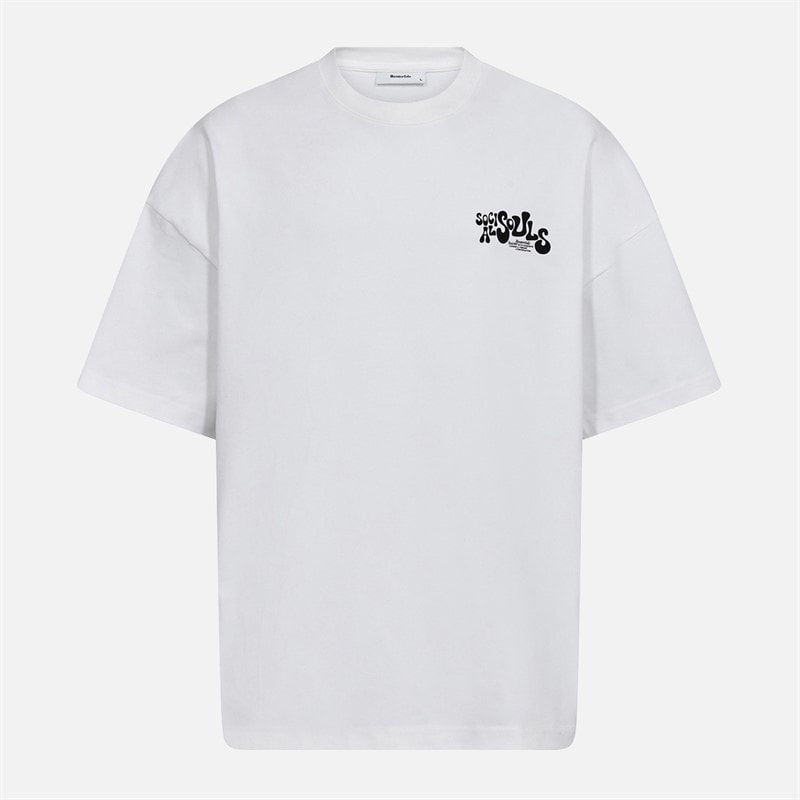 Resteröds Mens Tas Chest Print T-Shirt White