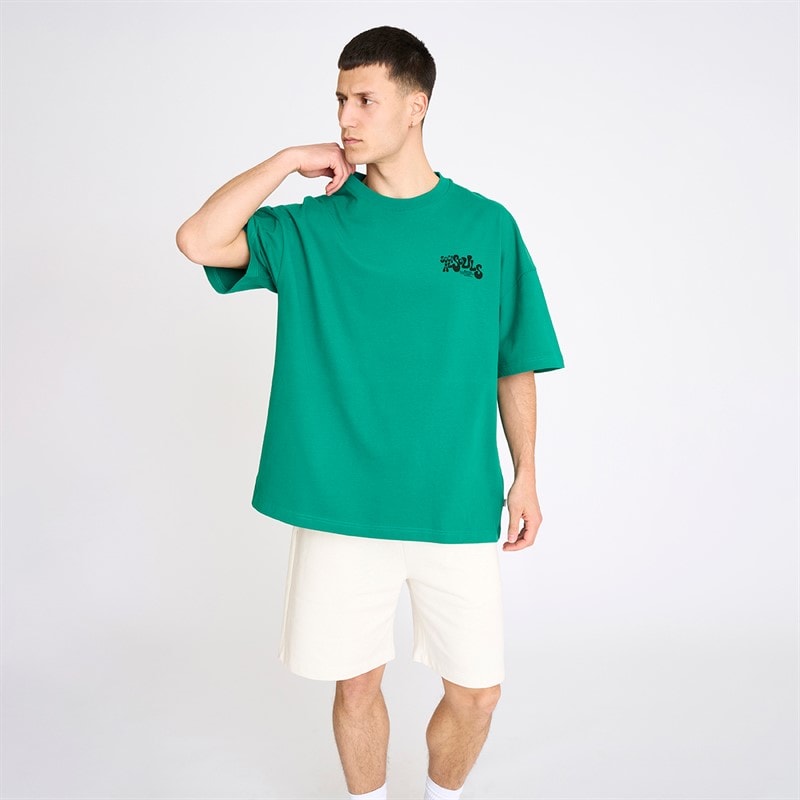 Resteröds Mens Tas Chest Print T-Shirt Green