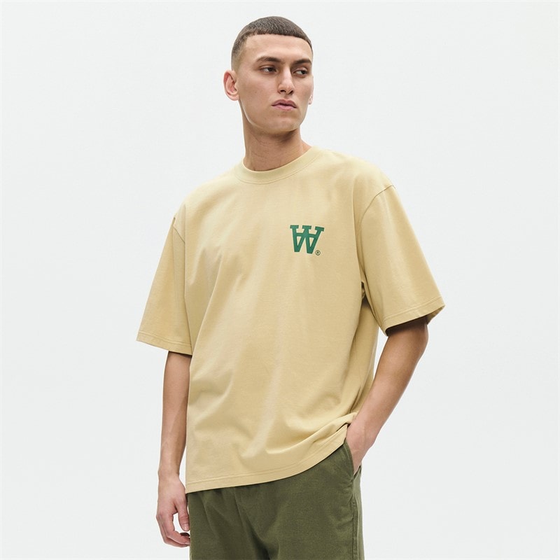 Wood Wood Mens Liam T-Shirt Pale Olive Green