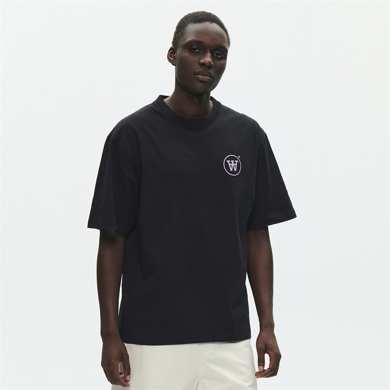 Wood Wood Mens Liam T-Shirt Black